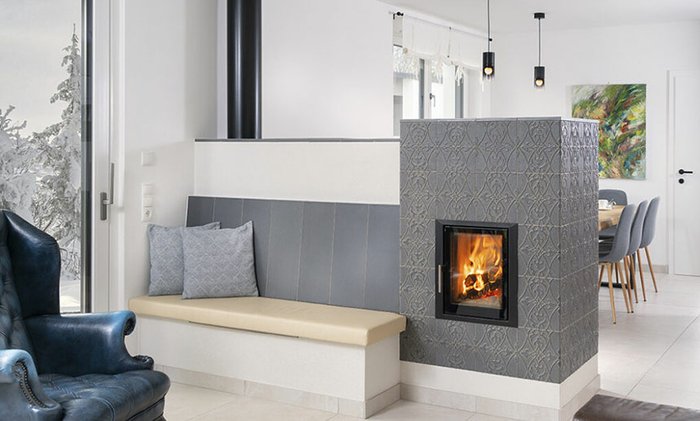 Kaminofen mit Ofenrohr von Hafnertec Kaminofen mit Ofenrohr von Hafnertec